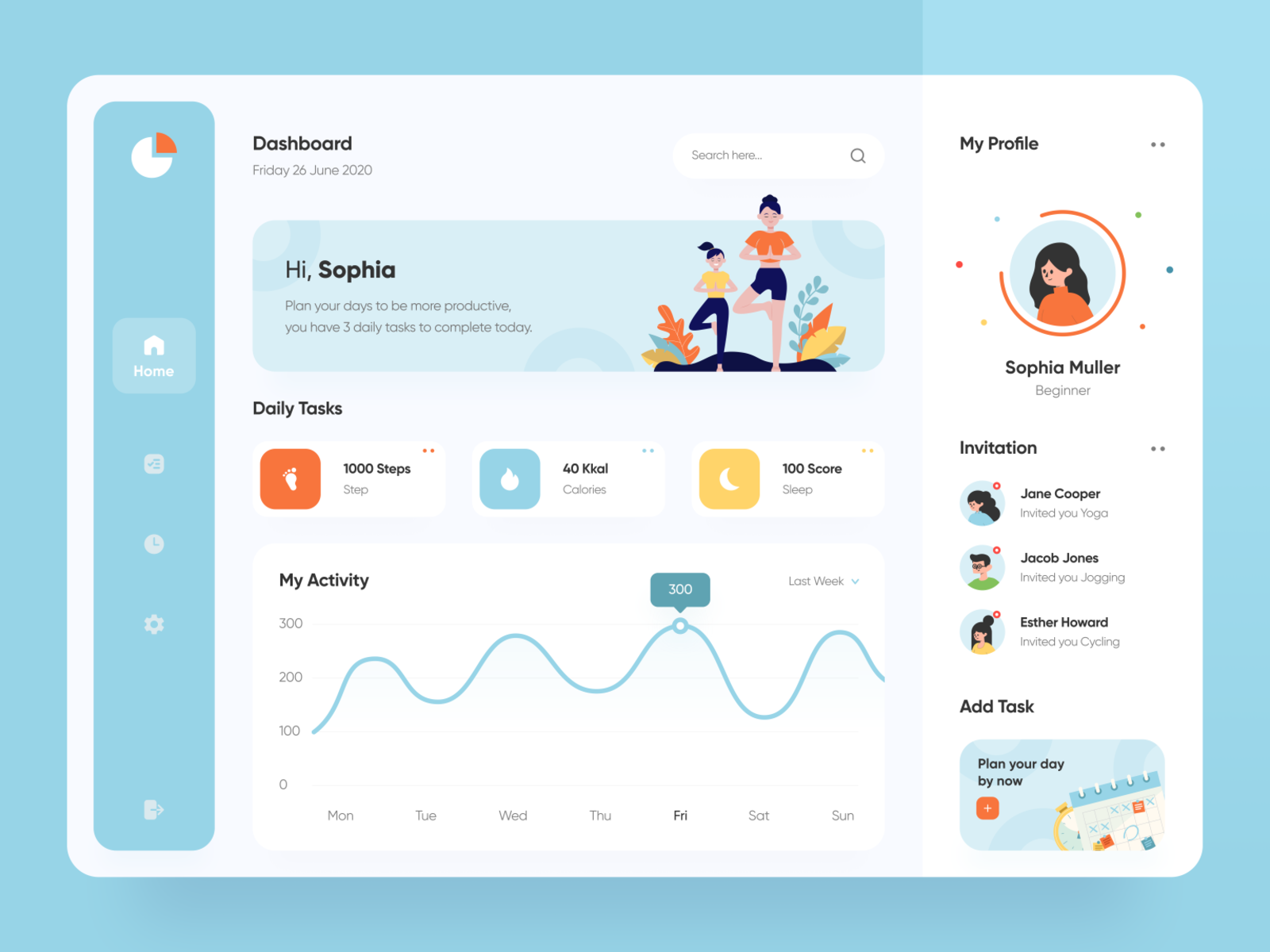 Activity Tracker Dashboard by Andika Wiraputra on Dribbble