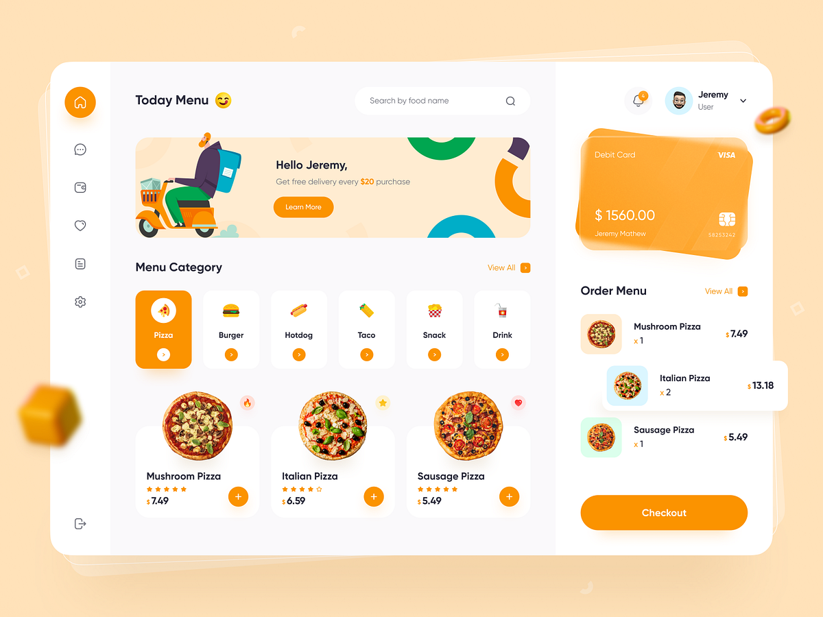 Food Delivery Dashboard by Andika Wiraputra for One Week Wonders on ...