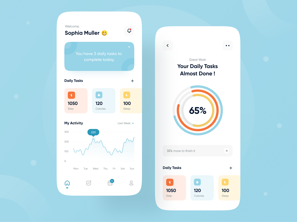 Activity Tracker App by Andika Wiraputra for One Week Wonders on Dribbble
