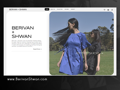 Berivan Shwan ali jadidi art dress fashion fashion brand minimal model modeling online style ui uiux web webdesign website