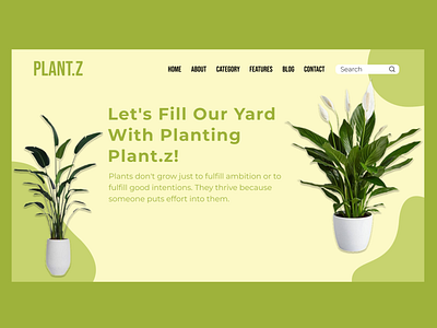 Plant.Z - Plant Shop Landing Page flower shop landing page plant shop ui web design