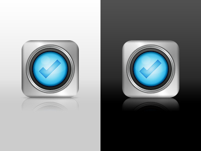 Task App Icon for iPhone black blue focus icon iphone metal white