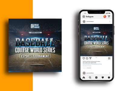 BASEBALL TOURNAMENT INSTAGRAM AD DESIGN