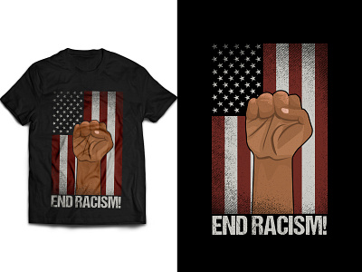 Anti Racism American Tshirt Design