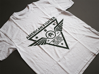 American Fighter T Shirt Design By Merchtee4all On Dribbble