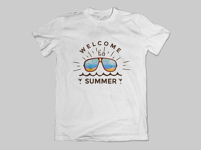 Welcome to Summer T-Shirt amazon apparel art branding design fashion holiday illustration logo mockup morden photoshop summer tee tees tshirt tshirts typogaphy vector wholesale