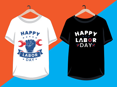 Happy labor day t-shirt design apparel apparel design brand fashion illustration labor labor day photoshop shirts t shirt tee tees tshirt typography usa vector