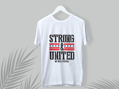 Strong and united t-shirt template.