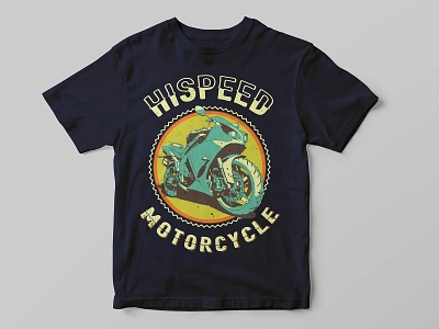 HISPEED MOTORCYCLE T-SHIRT apparel brand branding design designer fashion motorcycle photoshop saas sale shirts tee tees tshirtstore tshirtstyle typography vector vintagetshirts