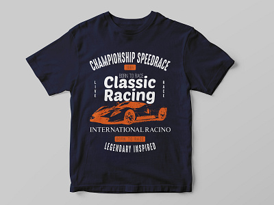 Classic Racing T-Shirt Design apparel apparel design art brand design design art desihn fashion illustration photoshop racing shirts simple tee tees typography vintages