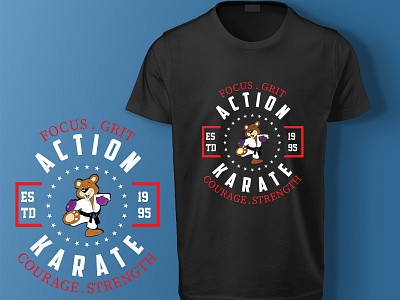 ACTION KARATE T-SHIRT apparel apparel design art brand design fashion illustration logo mockup photoshop sale shirts tee tees tshirt tshirtdesign typography unique vector vintages