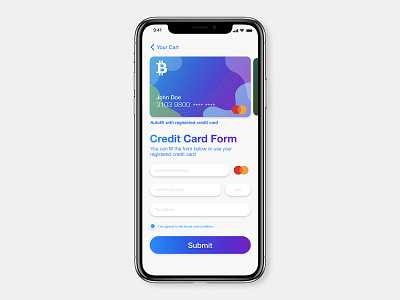 Credit Card Form app dailyui dailyuichallenge ui vector