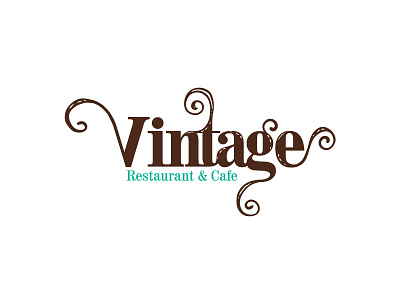 Vintage Restaurant bahrain brand branding logo logos restaurant vintage