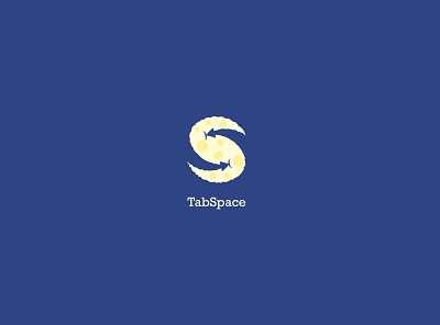 LogoCore Challenge - Day 19: TabSpace adobe branding design flat illustration illustrator logo logo design logocore minimal moon logo tabspace vector