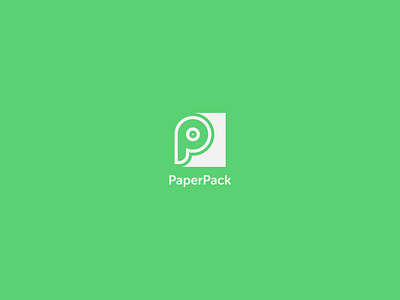 LogoCore Challenge - Day 21: PaperPack branding design eco friendly flat green illustration illustrator letter p logo logo design logocore minimal paperpack typography vector