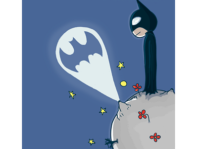 100 Days of Sketching - The Dark Prince batman digital art drawing illustration little prince sketching