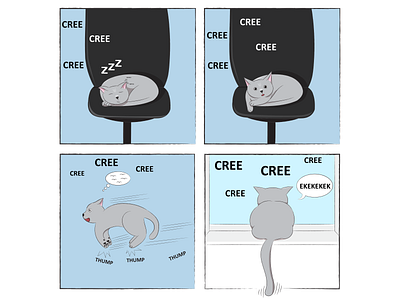 Tails of Suspense: Language Barrier cat comics comic comic strip digital art drawing illustration