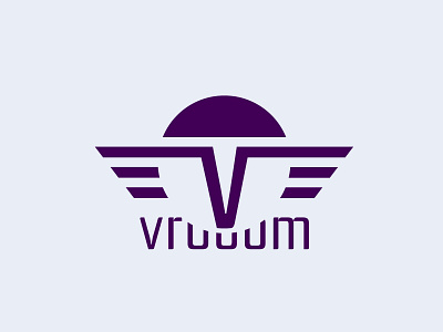 Daily Logo Challenge - Day Five: Driverless Car Logo Vrooom branding design flat illustrator logo minimal typography