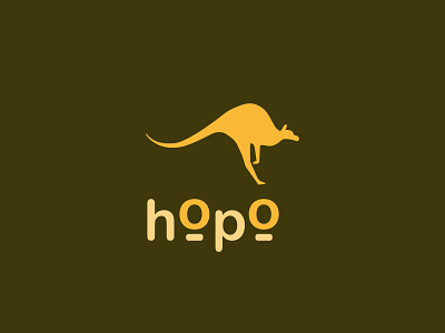 Daily Logo Challenge - Day 19: Kangaroo. hopo branding design flat illustration illustrator logo typography vector