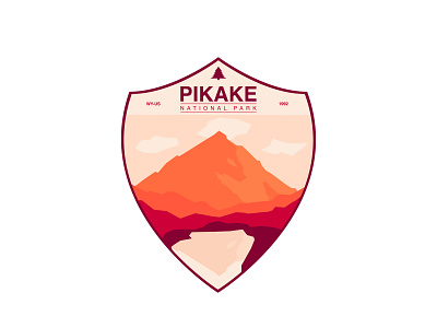 Daily Logo Challenge - Day 20: National Park. Pikake. branding design flat illustration illustrator logo vector