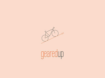 Daily Logo Challenge - Day 24: Bicycle shop logo. Geared Up. branding design flat illustration illustrator logo minimal vector