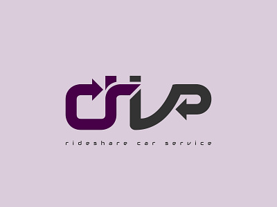 Daily Logo Challenge - Day 29: Rideshare car service. Drive. branding design flat illustration illustrator logo minimal typography