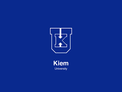 Daily Logo Challenge - Day 38: University Logo. Kiem University. branding design flat illustration illustrator logo minimal typography