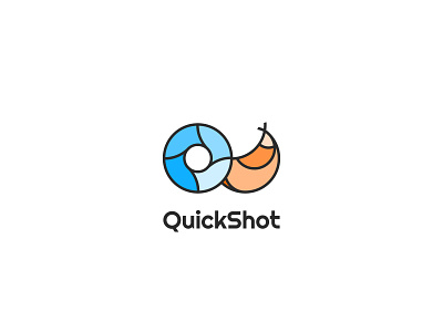 Daily Logo Challenge - Day 40: Camera App. QuickShot. app branding design flat illustration illustrator logo minimal