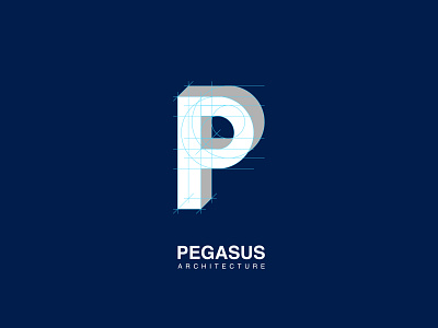 Daily Logo Challenge - Day 43: Architectural firm. Pegasus. branding design illustration illustrator logo minimal typography vector