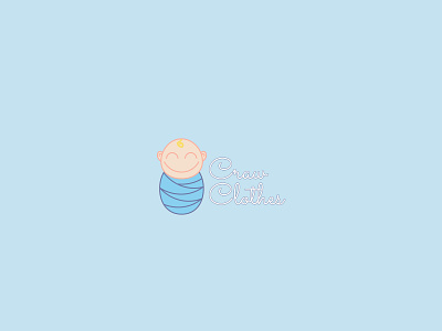 Daily Logo Challenge - Day 46: Baby apparel store. Craw Clothes. branding design flat illustration illustrator logo minimal vector