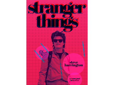 Stranger Things - Steve Harrington - Duotone Poster 80s aesthetic adobe anaglyphic design illustrator poster poster design typography vector