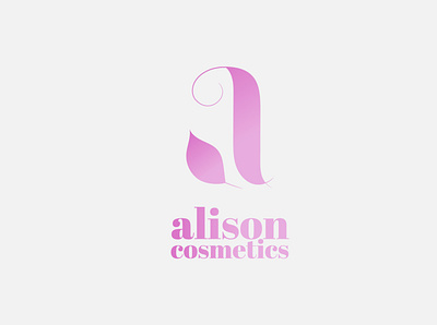 LogoCore Logo Challenge - Day 01: Alison Cosmetics adobe branding design flat illustration illustrator logo logocore minimal typography vector