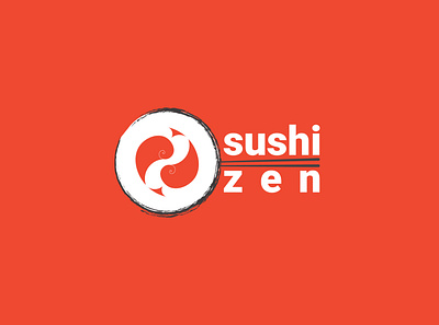 LogoCore - Day 05: Sushi Zen adobe branding design flat illustration illustrator logo logocore minimal sushi logo sushi zen sushi zen logo sushizen vector