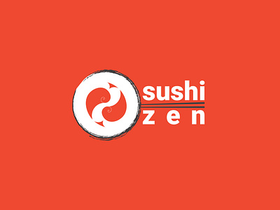 LogoCore - Day 05: Sushi Zen adobe branding design flat illustration illustrator logo logocore minimal sushi logo sushi zen sushi zen logo sushizen vector