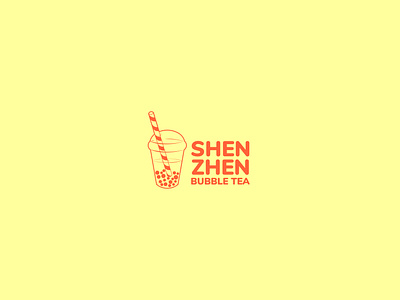 LogoCore Challenge - Day 08: Shenzhen Bubble Tea adobe branding design flat illustration illustrator logo logocore minimal shenzhen bubble tea shenzhen bubble tea logo vector