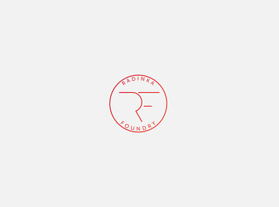 LogoCore Challenge - Day 14: Radinka Foundry branding design flat illustration illustrator logo logo core logo design minimal radinka foundry typography vector