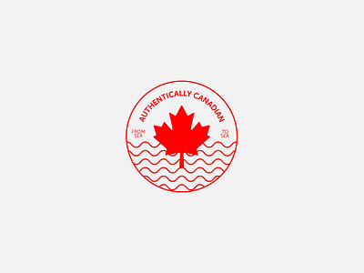 LogoCore Challenge - Day 17: Authentically Canadian adobe authentically canadian branding canada design flat illustration illustrator logo logo design logocore maple leaf minimal vector