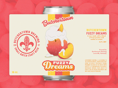 Butchertown Brewing Fuzzy Dreams Sour beer fuzzy navel label peach sour