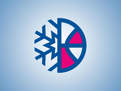 Bball League Approved Logo basketball hoops snowflake stars women