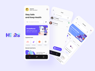 Health App UI Design animation chat graphic design health home hospital ui