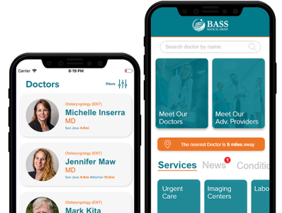 BASS Medical Group - Mobile App design health healthcare medical mobile ui ux website