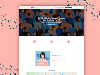 COVID-19 Testing Website covid 19 design health healthcare ui ux web design website