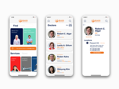 Medical Group - Find A Doctor Mobile App - Healthcare app design doctor app health healthcare medical medical app mobile ui ux
