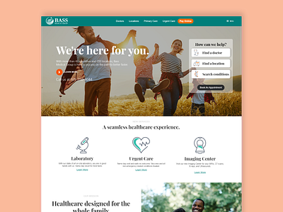 BASS Medical Group - Homepage design health healthcare medical ui ux website