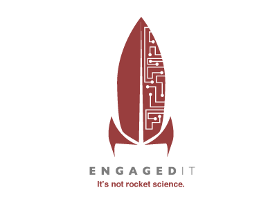 Rocket Science identity logo rocket