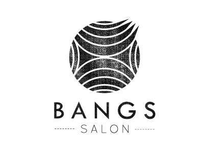 Bangs concept hair identity logo salon time killer