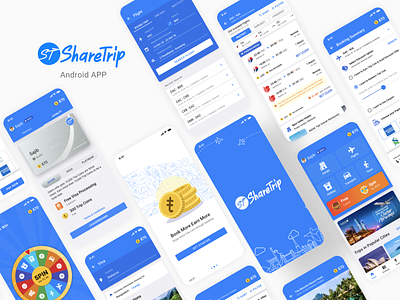 ShareTrip Travel App: Book Flight, Hotel, Tour android app booking design flight gamification holiday hotel ios sharetrip tour travel travel app ui ux