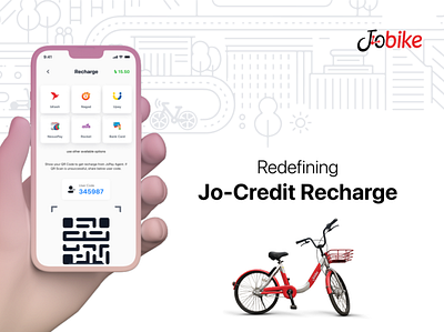 Redefining Jo-Credit Recharge app bike share design jobike ride share ui ux
