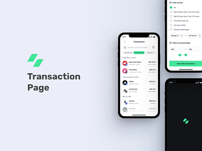 Transaction Page: Payment App app design mobile payment transaction ui ux