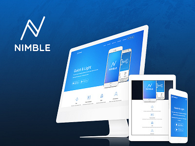 NIMBLE app landing nimble onepage onepager wordpress wordpress app landing wordpress onepage template